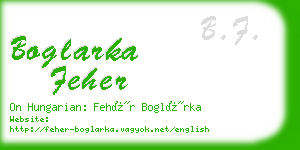 boglarka feher business card